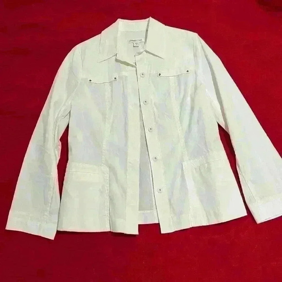 Coldwater Creek Off‎ White Light Jacket - Size 8 - Picture 1 of 8